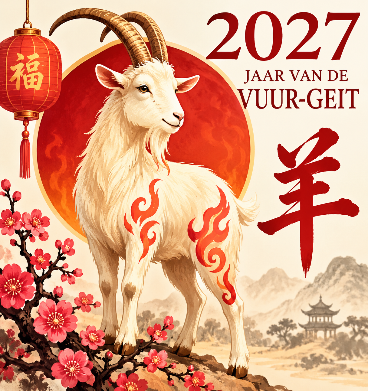 Chinese astrologie 2027 - Jaar van de Vuur-Geit